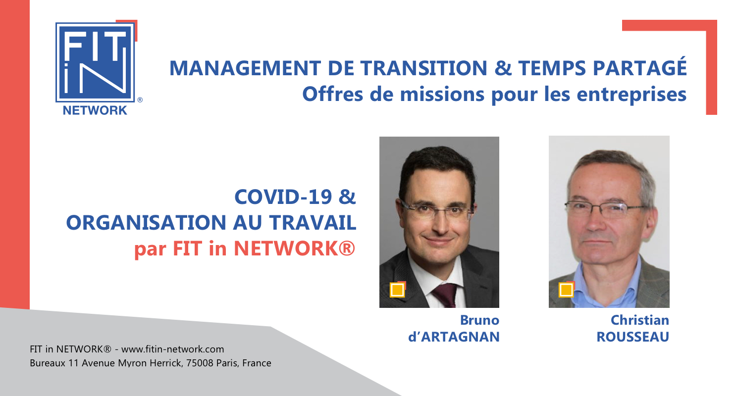 FIT in NETWORK® - COVID-19 & Organisation au Travail