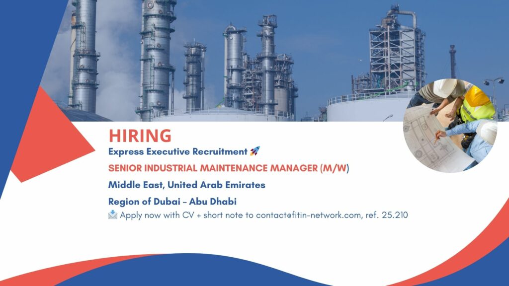 DIRECTEUR PRINCIPAL DE LA MAINTENANCE INDUSTRIELLE (M/W)
